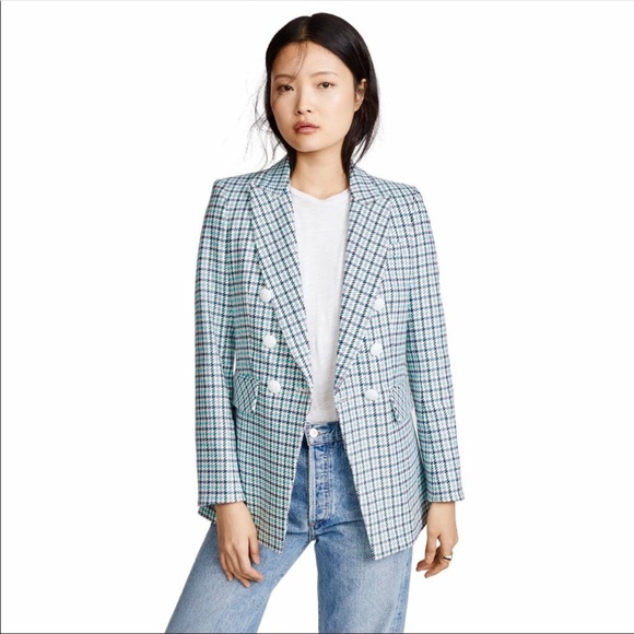 Veronica Beard Plaid Houndstooth Blazer - Picture 3 of 4